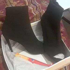 Peep toe booties
